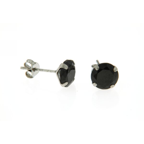Ohrstecker schwarz 8mm