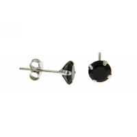 Ohrstecker schwarz 6mm