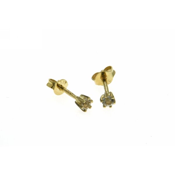 Ohrstecker Topas weiß