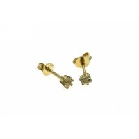 Ohrstecker Topas weiß