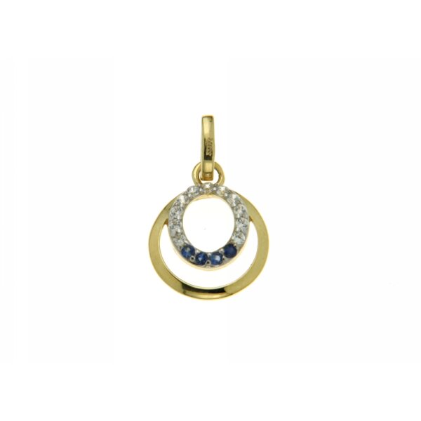 Kettenanhänger Safir+Zirkonia