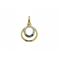 Kettenanhänger Safir+Zirkonia