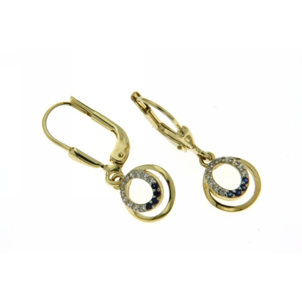 Ohrhänger Safir+Zirkonia
