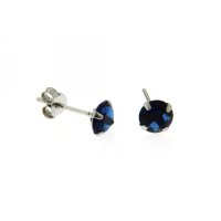 Ohrstecker blau 6mm